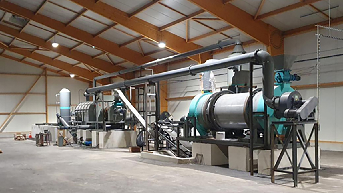 Proceso de pirólisis (Incluye 1. Biomasa residual como insumo; 2. Planta de pirólisis; 3. Obtención del biochar; 4. Almacenamiento de carbono).