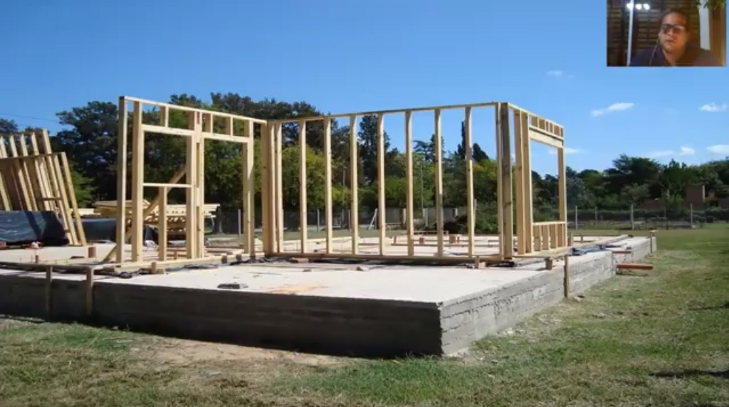 Construcción madera plataforma fundaciones