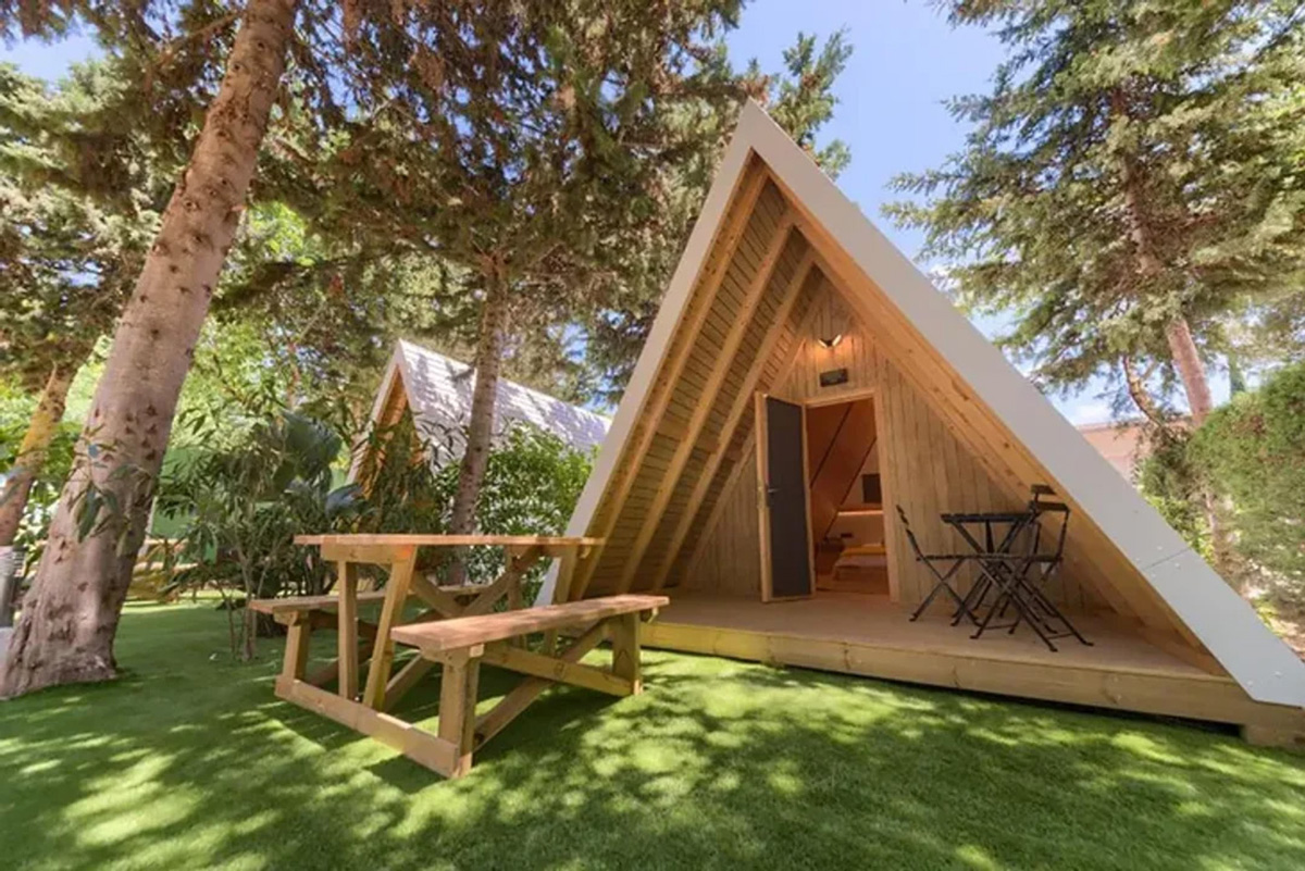 Boom de domos de madera 