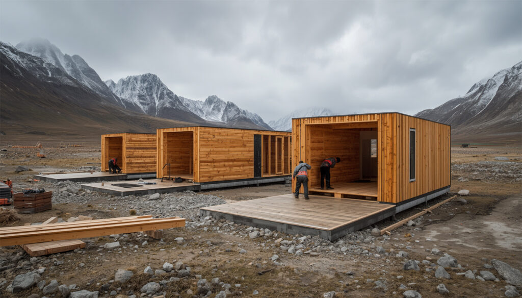 construcción modular con madera