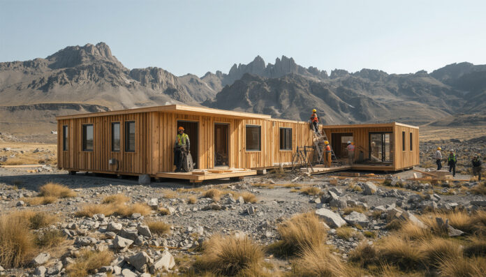 construcción modular con madera